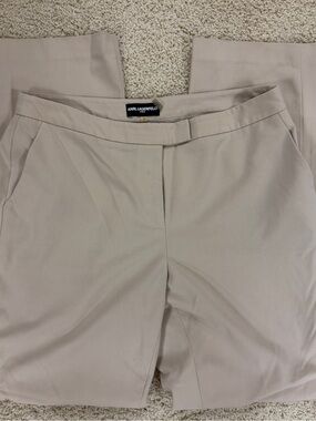 Karl Lagerfeld Beige High-Waist Tailored Trousers